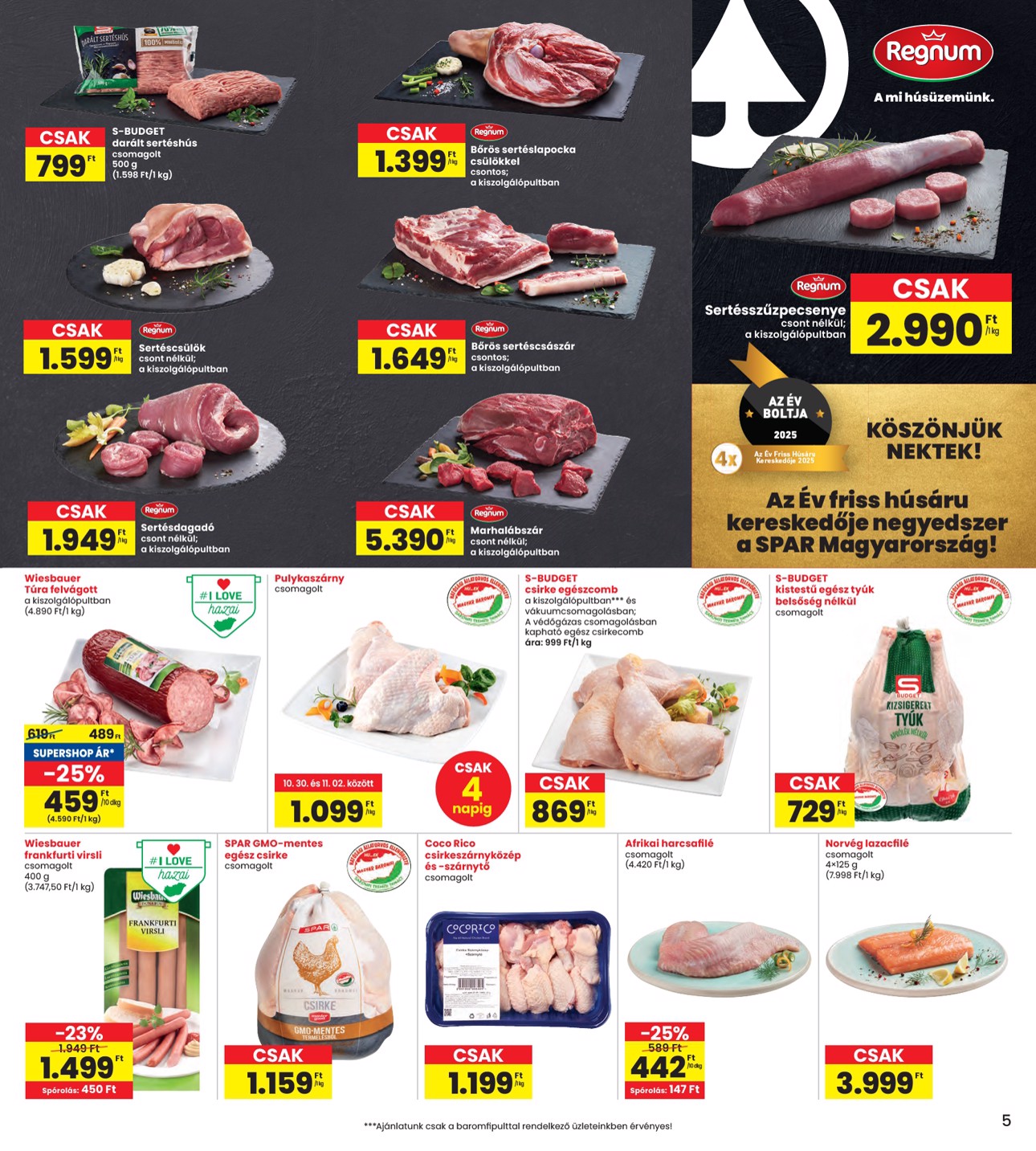 spar - INTERSPAR akciós újság, érvényes 10.30. - 11.05. - page: 5