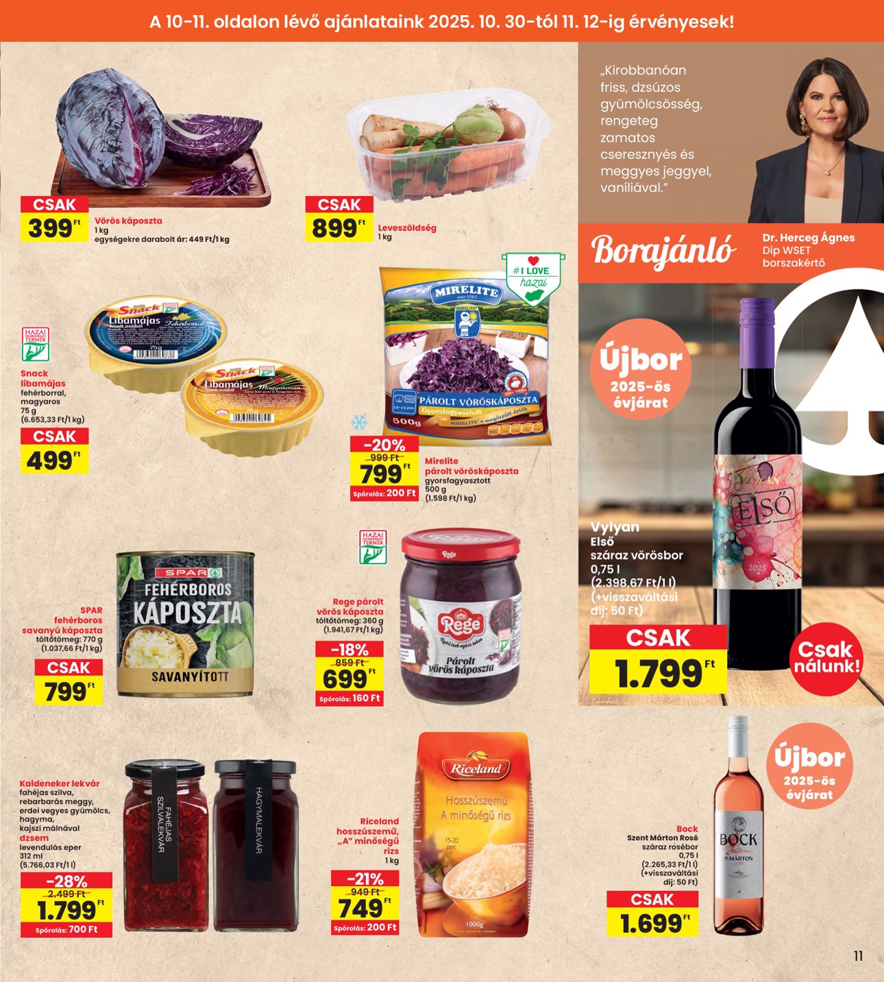 spar - INTERSPAR akciós újság, érvényes 10.30. - 11.05. - page: 11