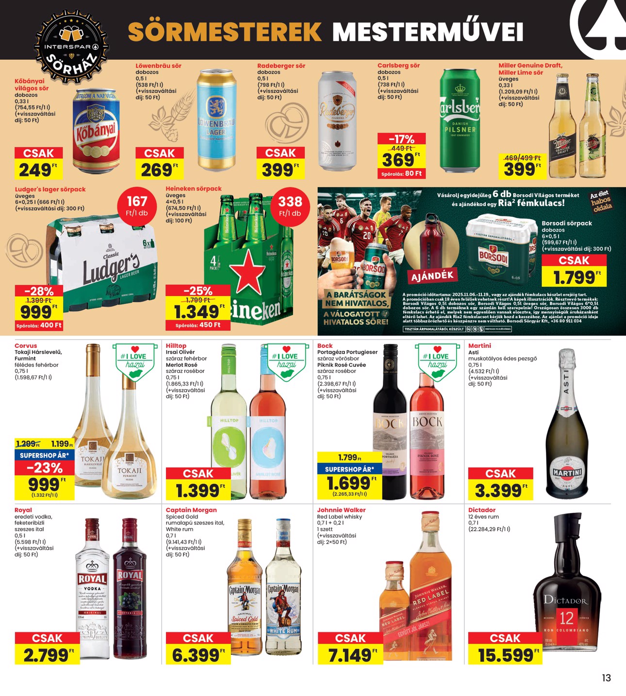 spar - INTERSPAR akciós újság, érvényes 11.06. - 11.12. - page: 13