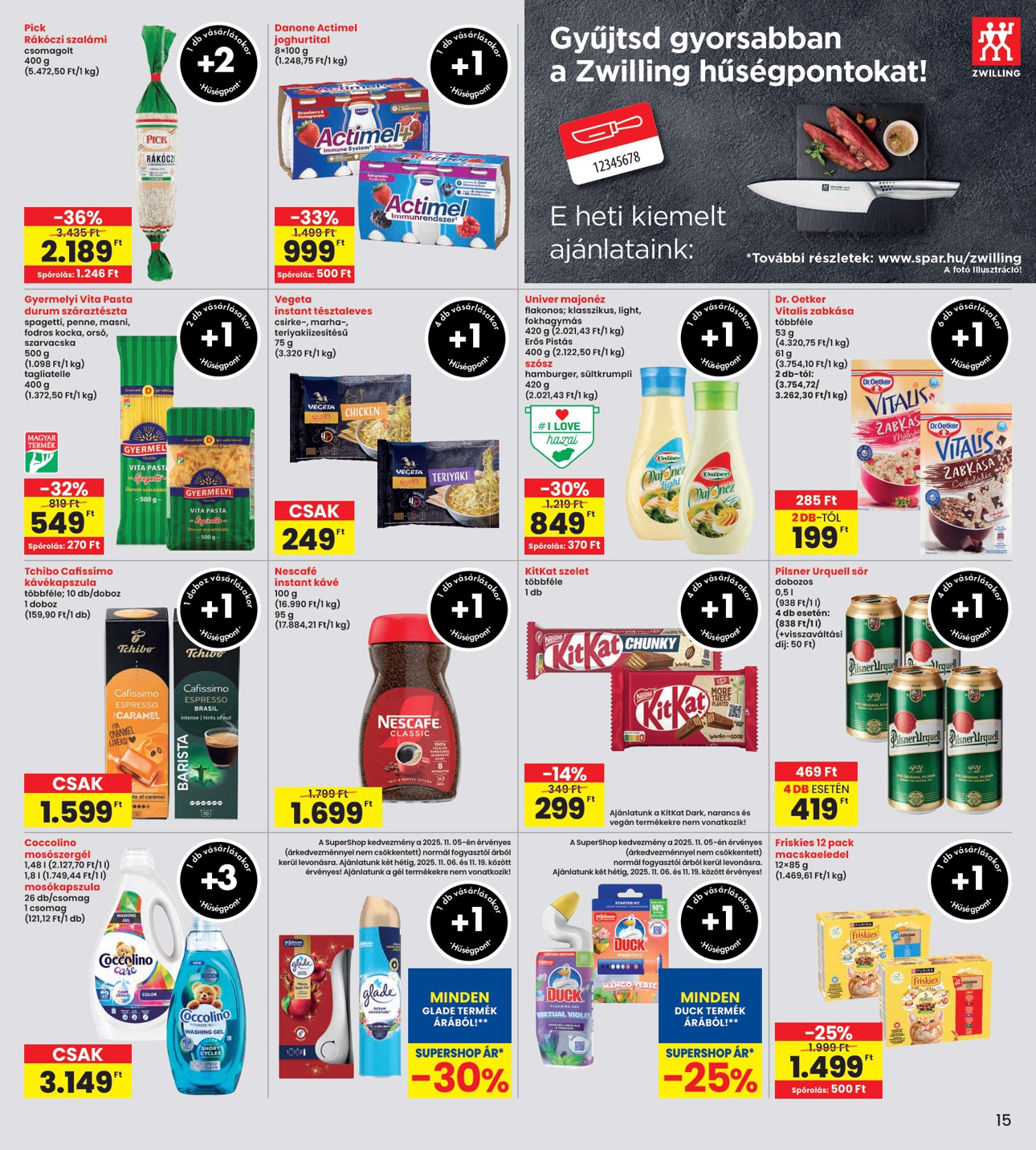spar - INTERSPAR akciós újság, érvényes 11.06. - 11.12. - page: 15