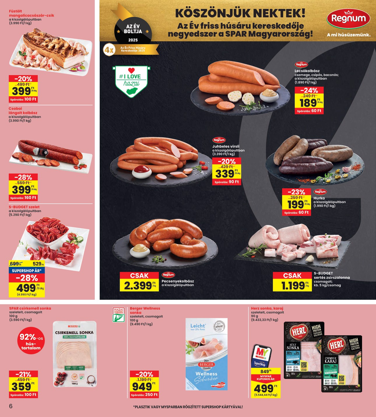 spar - INTERSPAR akciós újság, érvényes 11.06. - 11.12. - page: 6