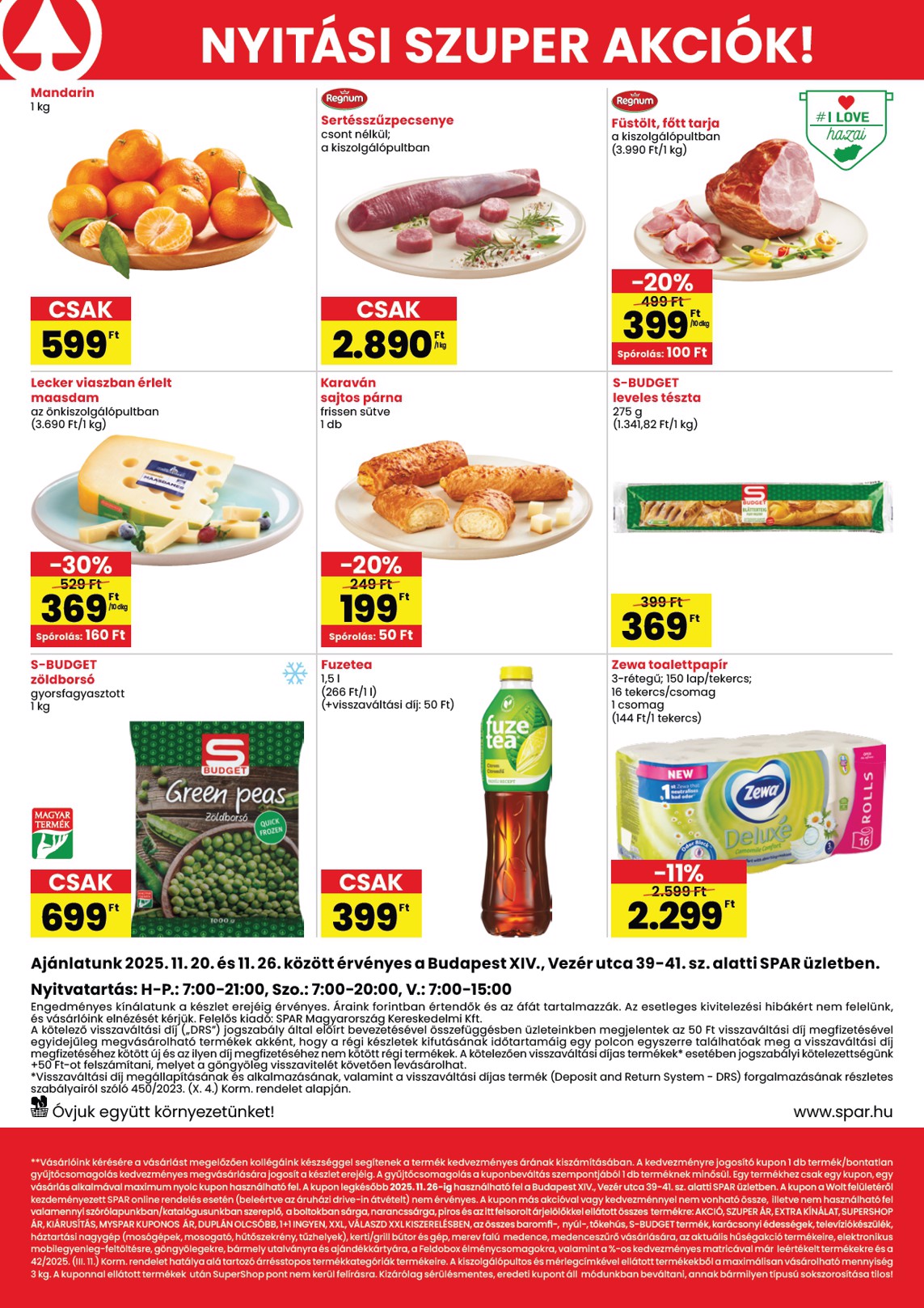 spar - SPAR - BP Vezér P. u. üzlet megújulás akciós újság, érvényes 11.20. - 11.26. - page: 2