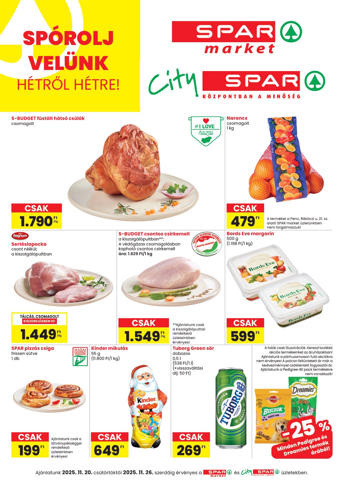 spar - SPAR - Market, City akciós újság, érvényes 11.20. - 11.26.