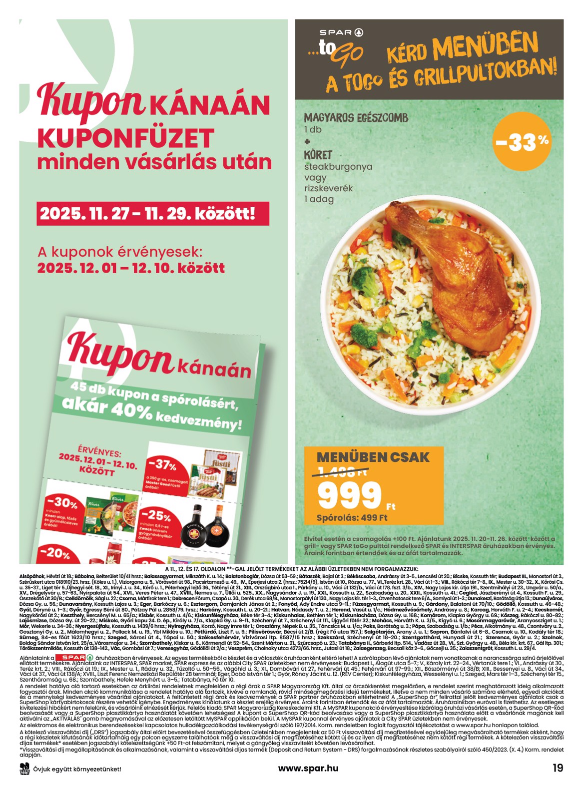 spar - SPAR akciós újság, érvényes 11.20. - 11.26. - page: 19