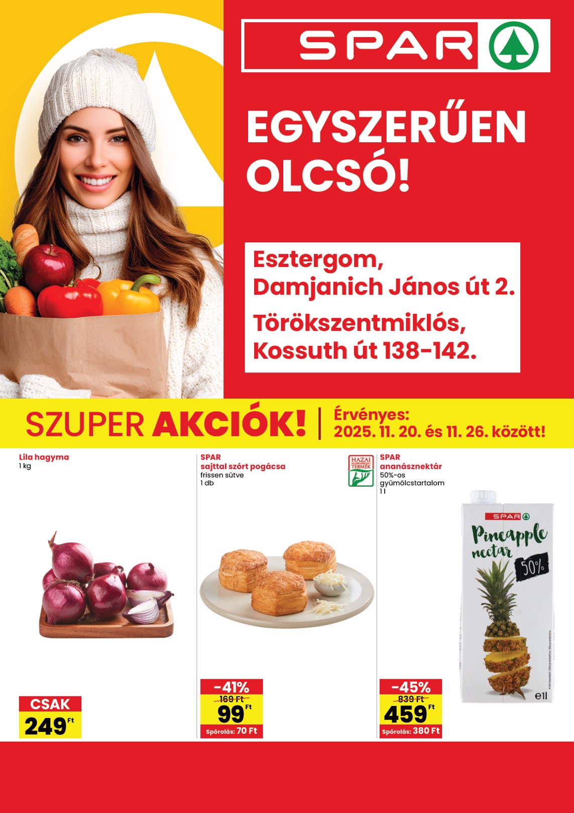 spar - SPAR - Esztergom, Törökszentmiklós üzlet megújulás akciós újság, érvényes 11.20. - 11.26.