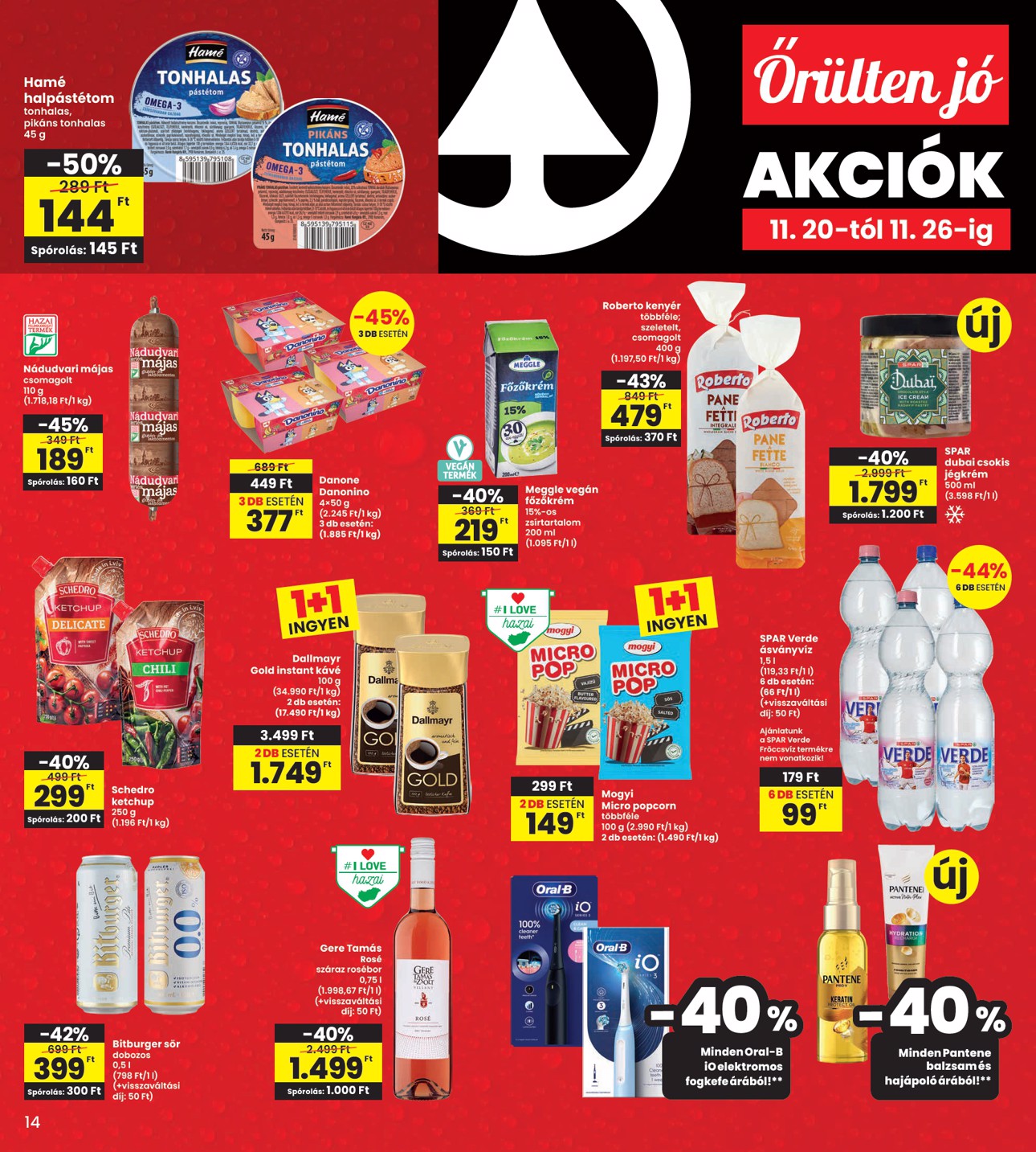 spar - INTERSPAR akciós újság, érvényes 11.20. - 11.26. - page: 14