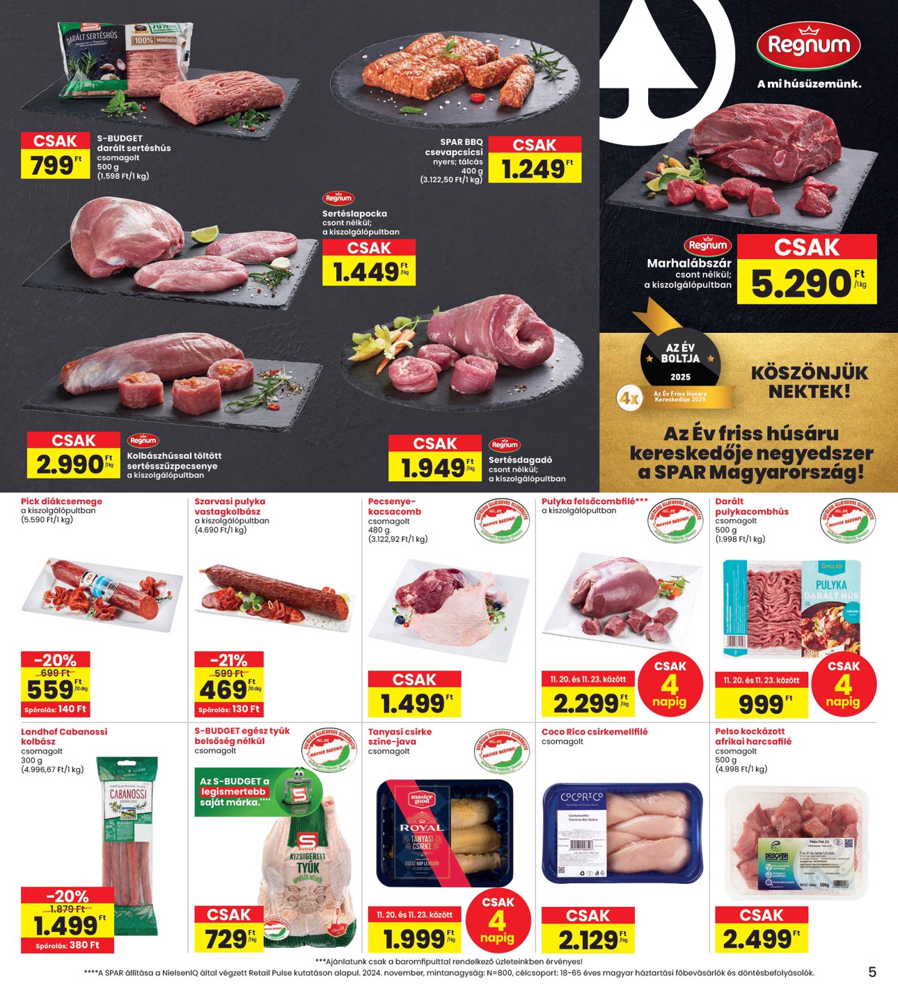 spar - INTERSPAR akciós újság, érvényes 11.20. - 11.26. - page: 5