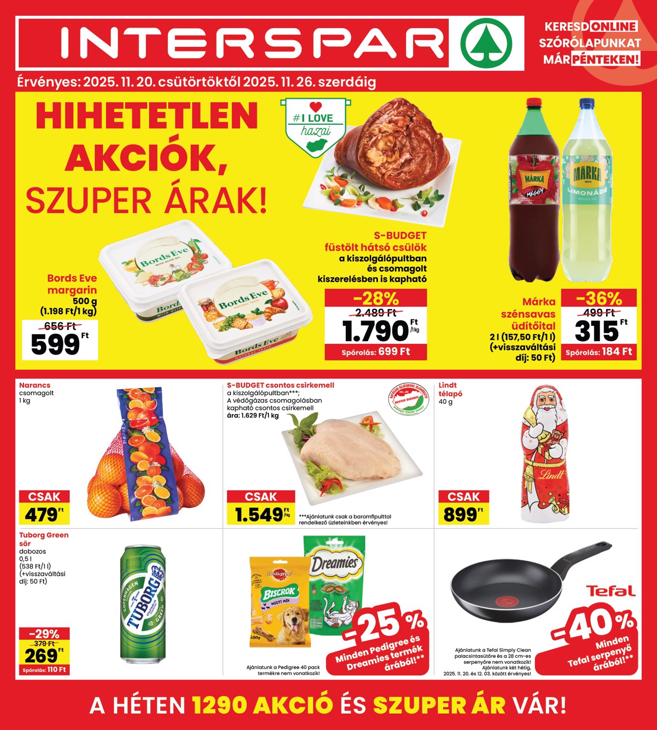 spar - INTERSPAR akciós újság, érvényes 11.20. - 11.26.