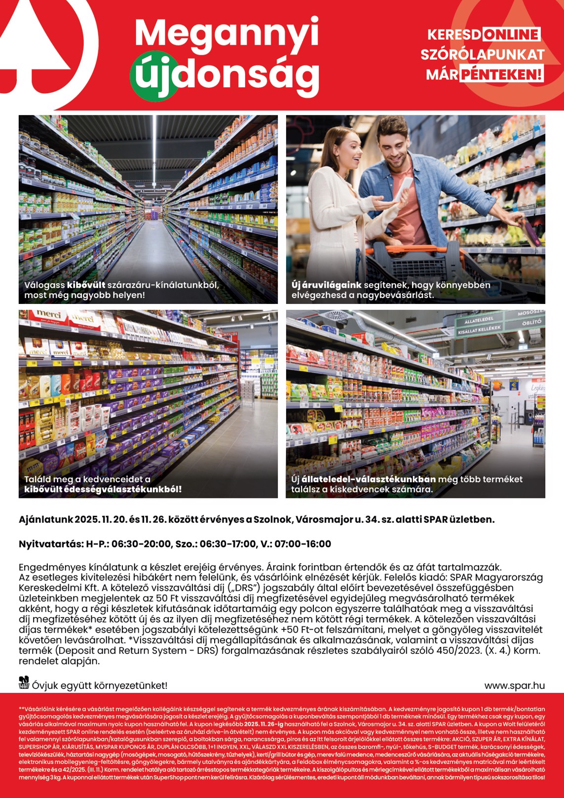 spar - SPAR - Szolnok üzlet megújulás akciós újság, érvényes 11.20. - 11.26. - page: 2