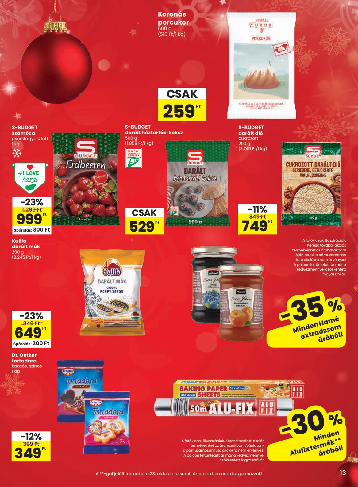 spar - SPAR akciós újság, érvényes 11.27. - 12.03. - page: 13