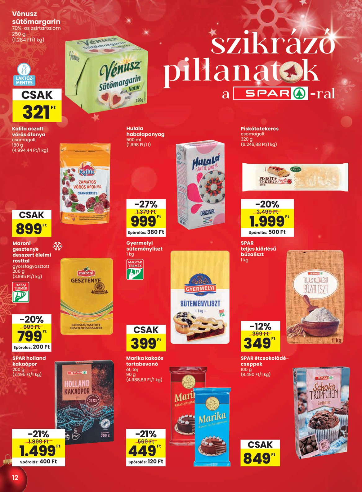 spar - SPAR akciós újság, érvényes 11.27. - 12.03. - page: 12