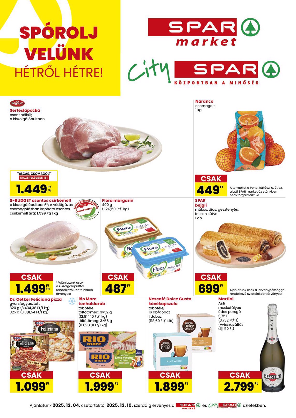 spar - SPAR - Market, City akciós újság, érvényes 12.04. - 12.10.