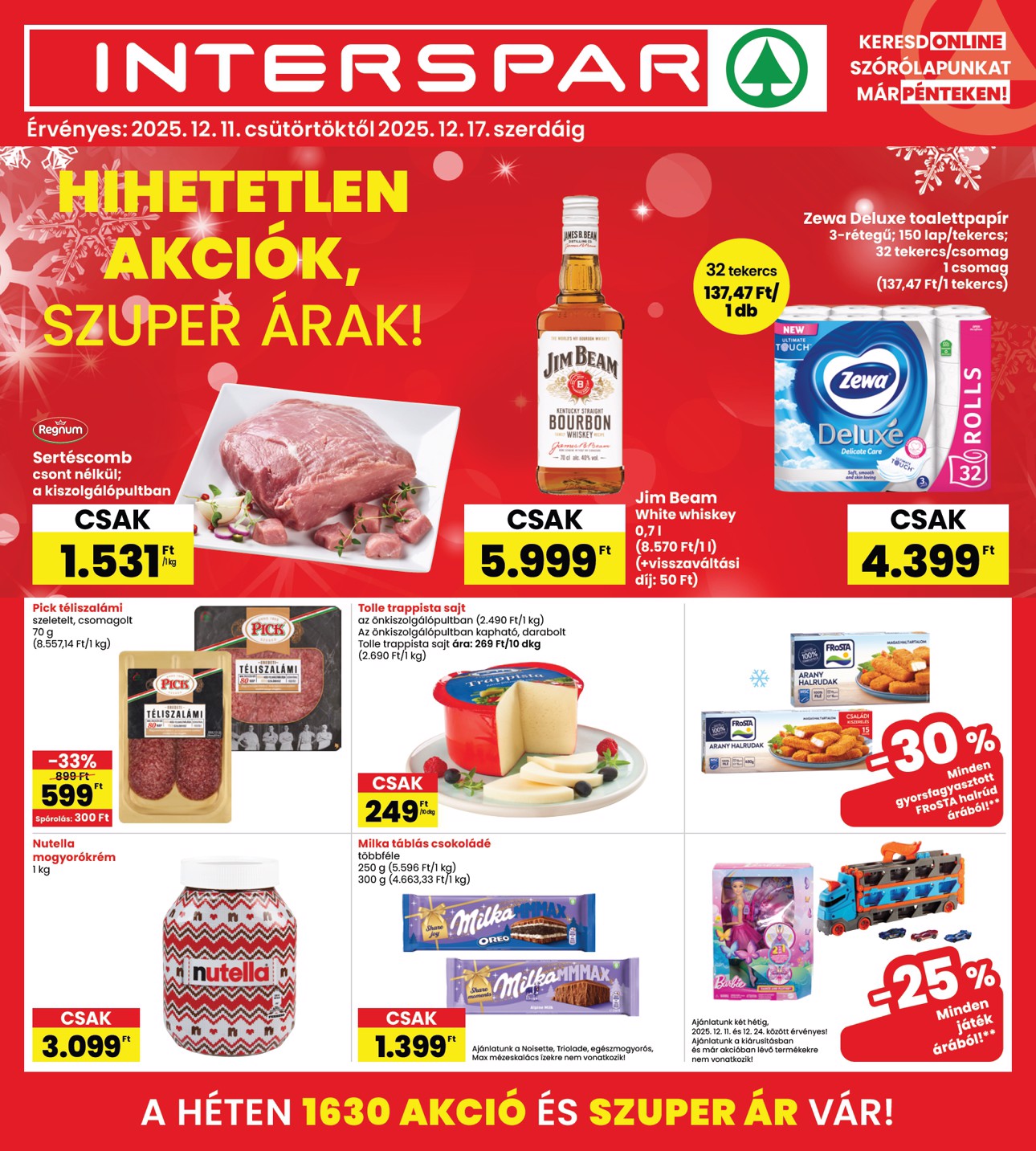 spar - INTERSPAR akciós újság, érvényes 12.11. - 12.17.