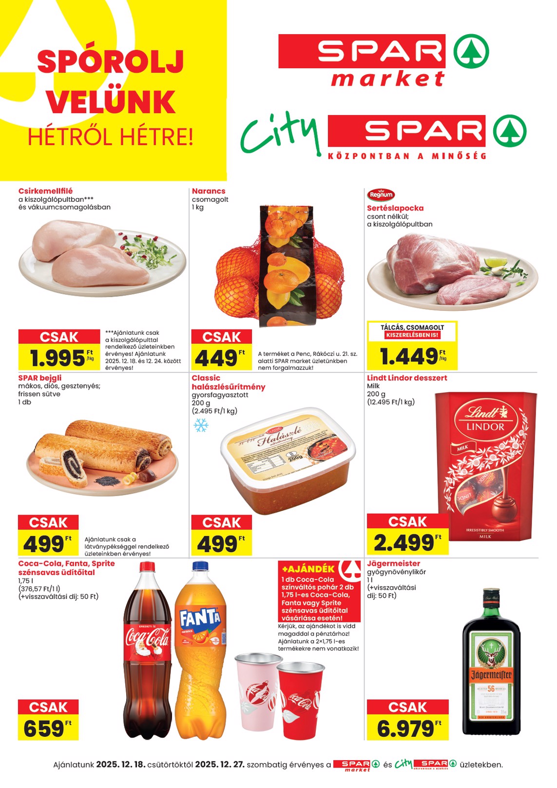 spar - SPAR - Market, City akciós újság, érvényes 12.18. - 12.27.