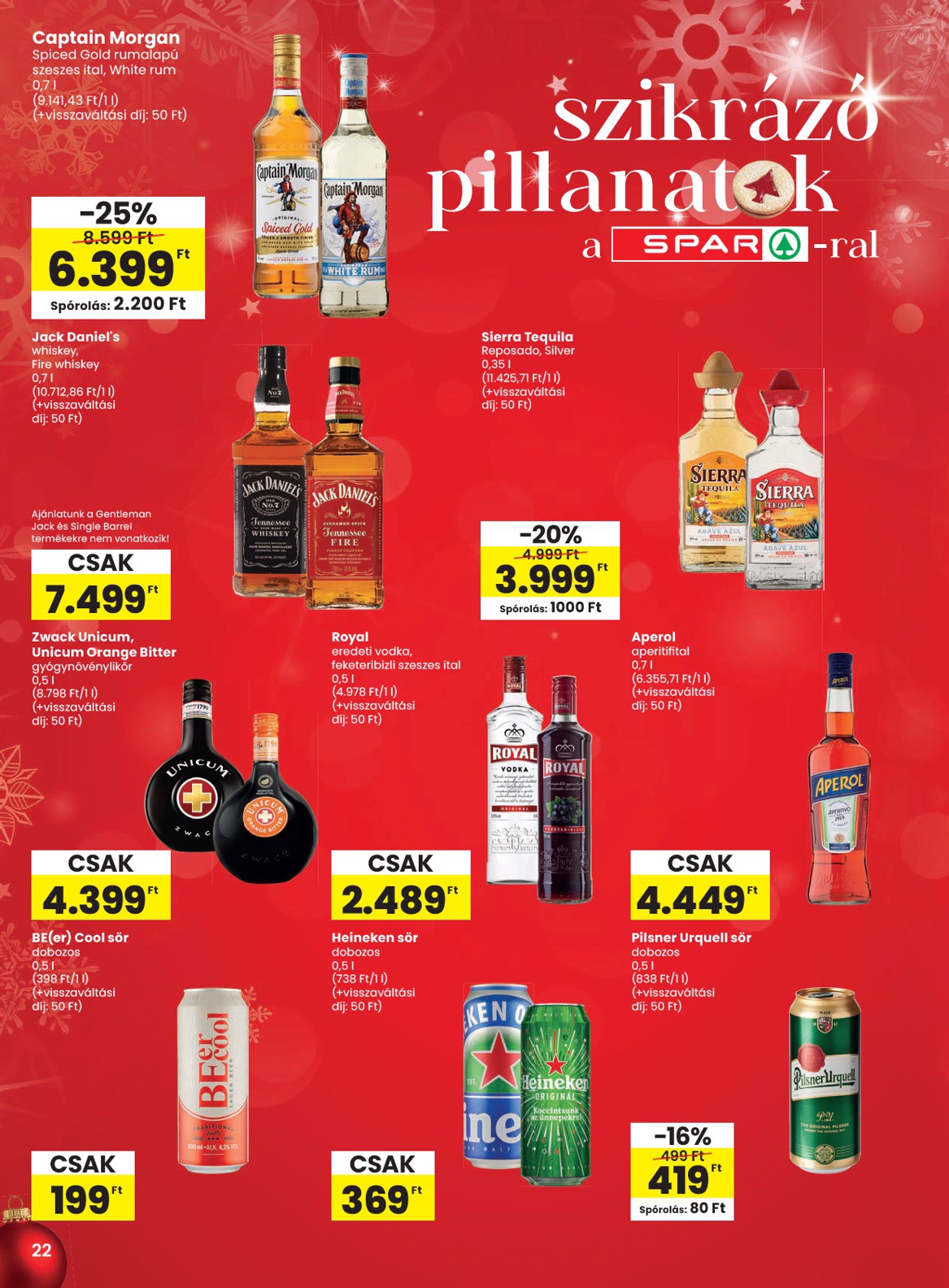 spar - SPAR akciós újság, érvényes 12.18. - 12.27. - page: 22