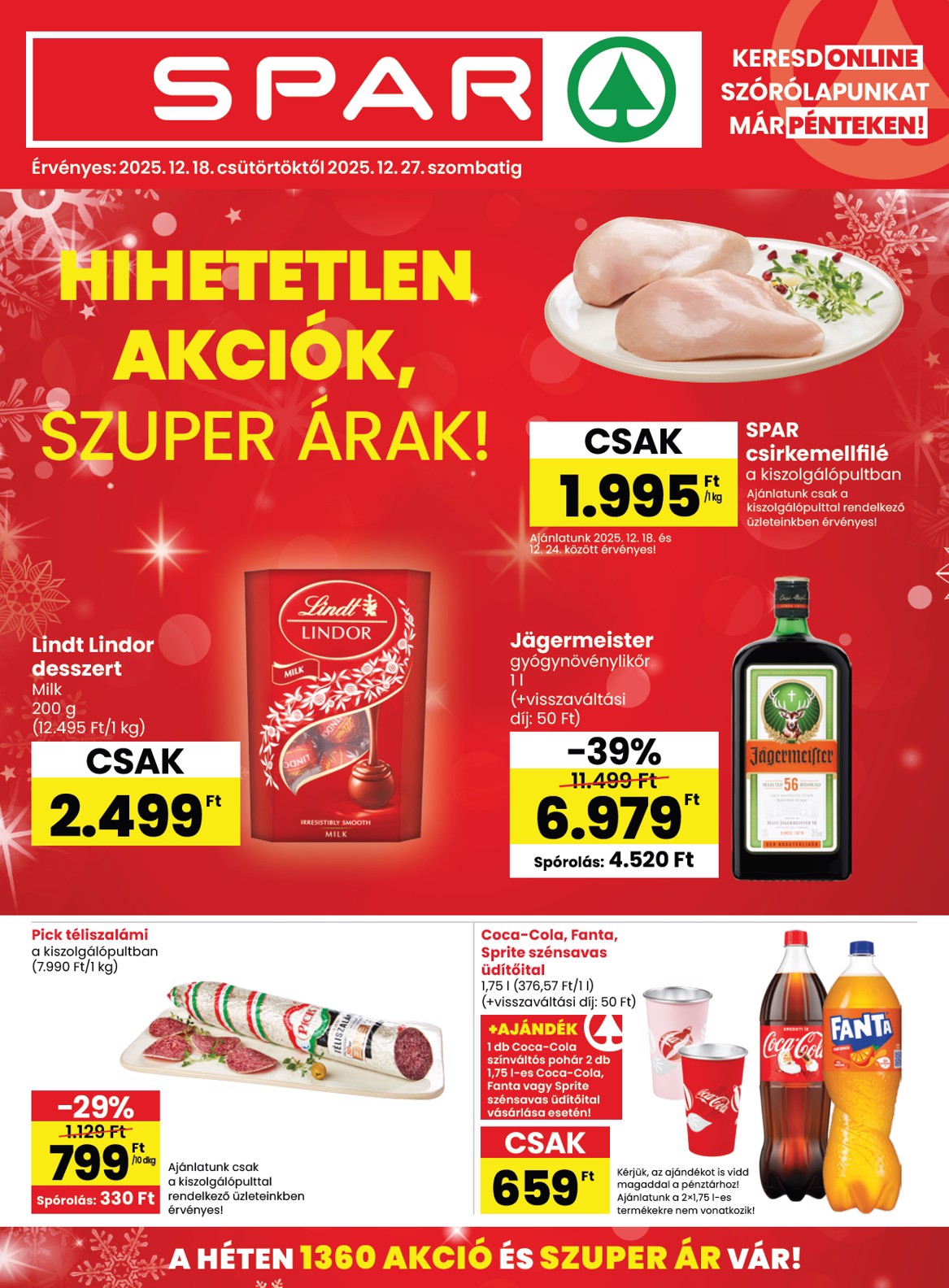 spar - SPAR akciós újság, érvényes 12.18. - 12.27.