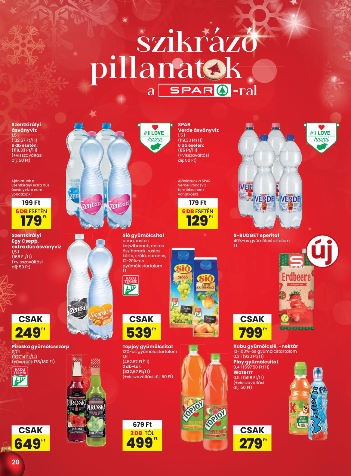 spar - SPAR akciós újság, érvényes 12.18. - 12.27. - page: 20