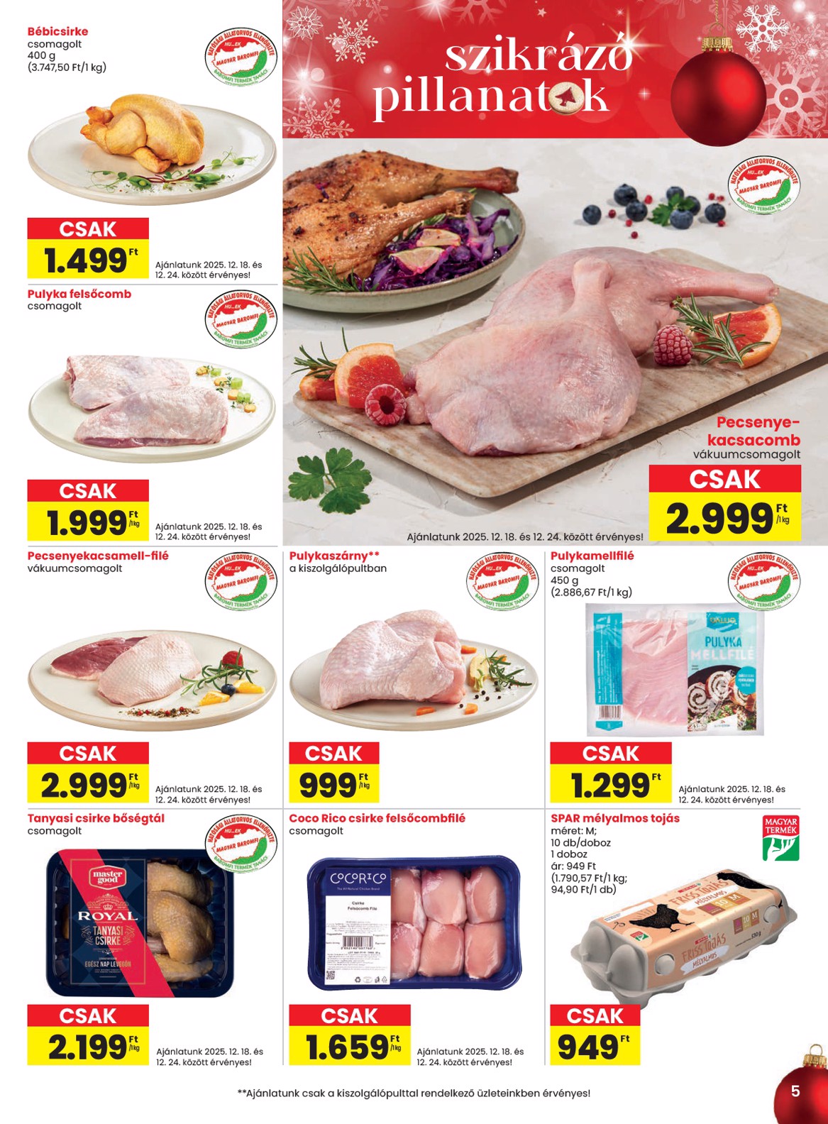 spar - SPAR akciós újság, érvényes 12.18. - 12.27. - page: 5