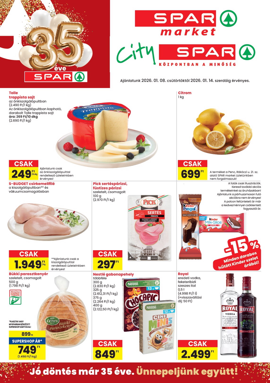 spar - SPAR - Market, City akciós újság, érvényes 01.08. - 01.14.