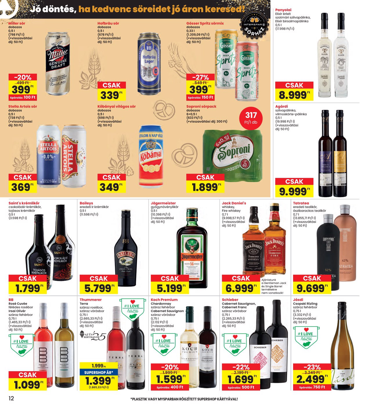 spar - INTERSPAR akciós újság, érvényes 01.08. - 01.14. - page: 12