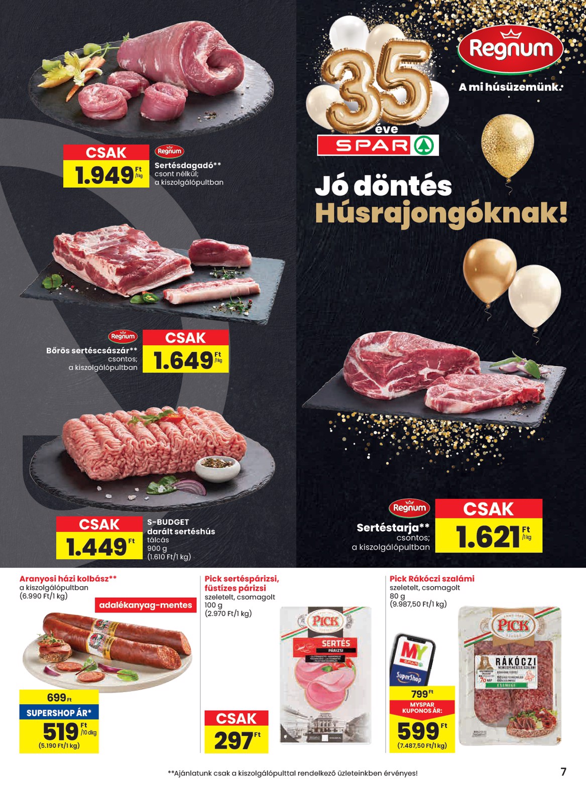 spar - SPAR akciós újság, érvényes 01.08. - 01.14. - page: 7