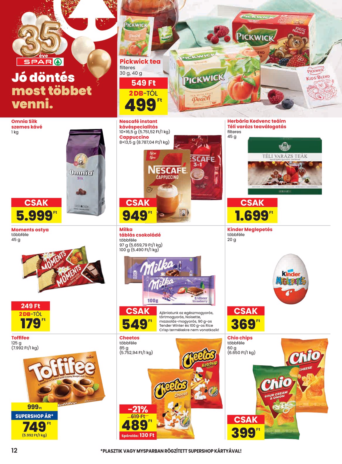 spar - SPAR akciós újság, érvényes 01.08. - 01.14. - page: 12