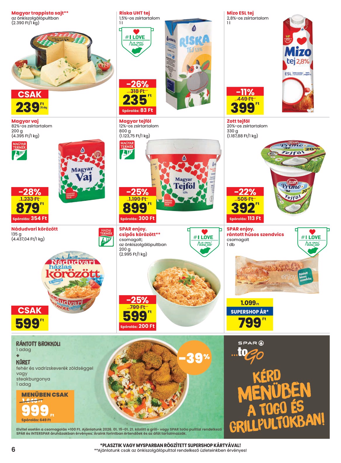 spar - SPAR akciós újság, érvényes 01.15. - 01.21. - page: 6