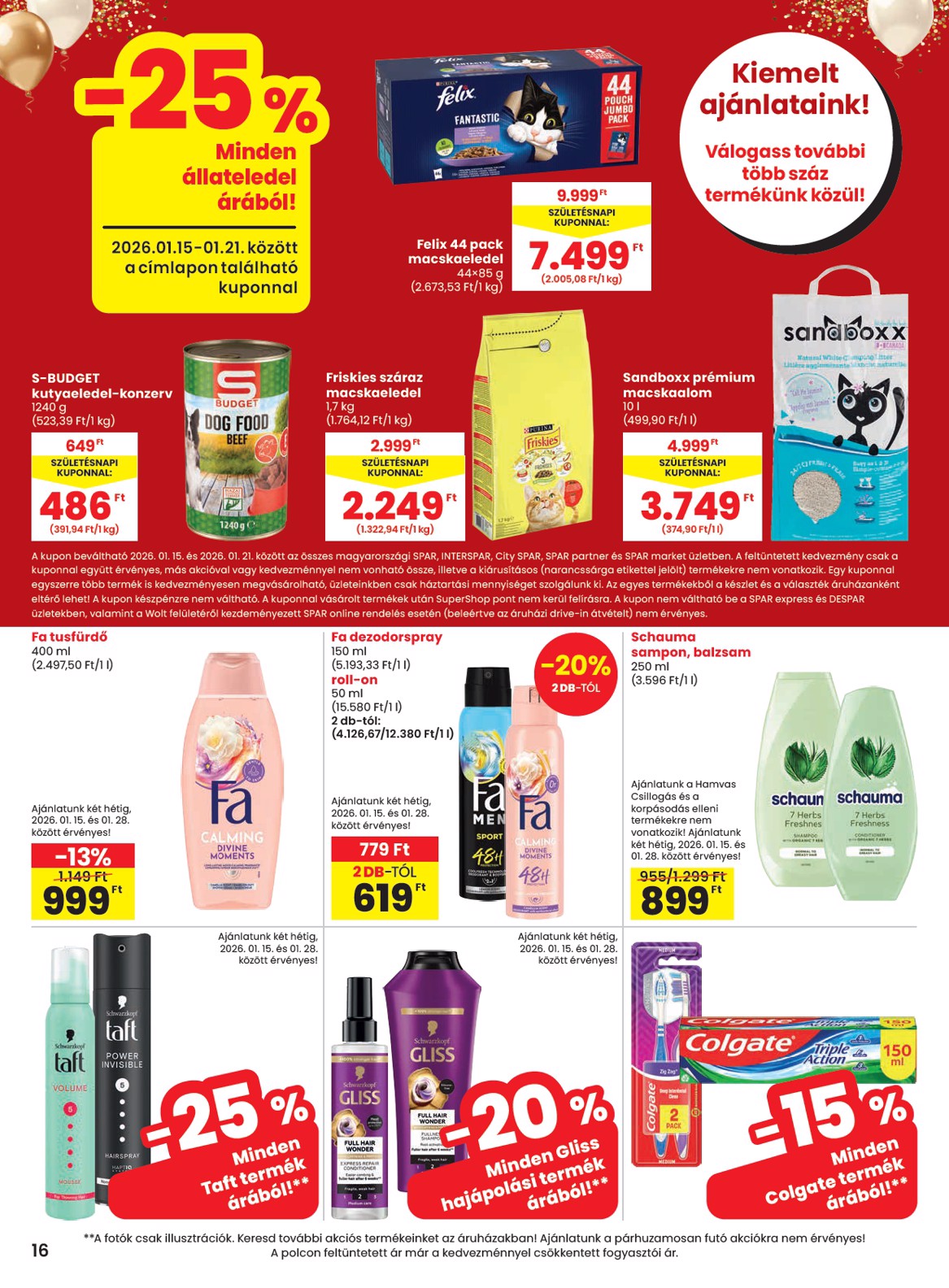 spar - SPAR akciós újság, érvényes 01.15. - 01.21. - page: 16