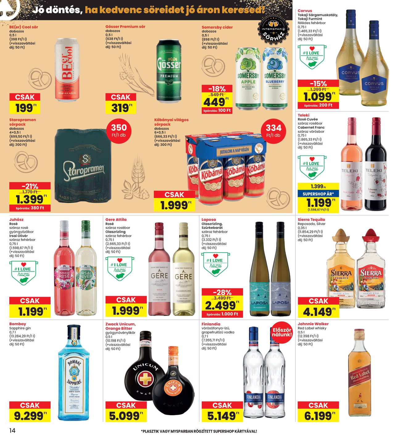 spar - INTERSPAR akciós újság, érvényes 01.15. - 01.21. - page: 14