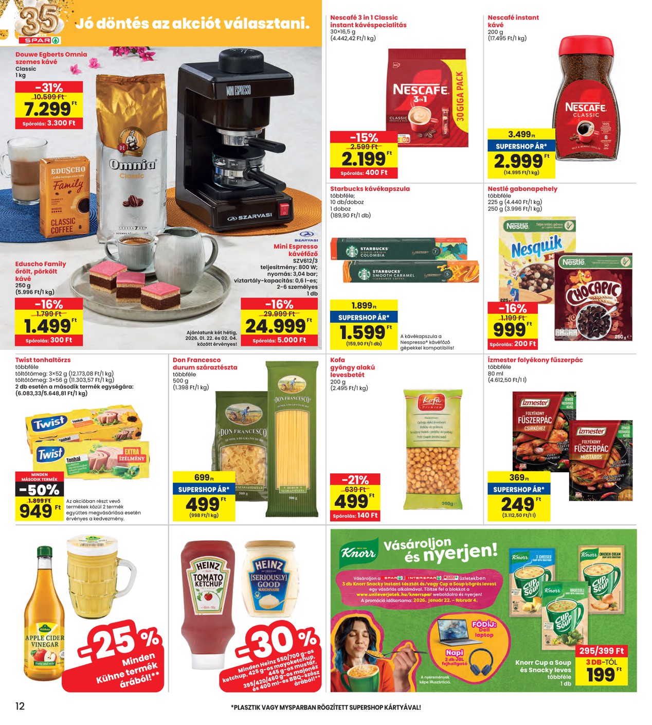 spar - INTERSPAR akciós újság, érvényes 01.22. - 01.28. - page: 12