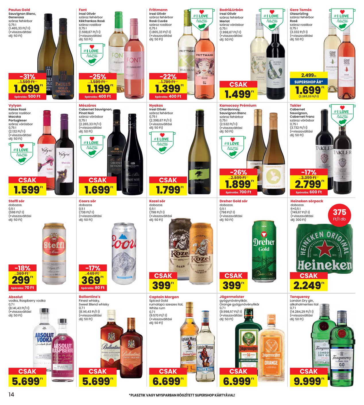 spar - INTERSPAR akciós újság, érvényes 01.22. - 01.28. - page: 14