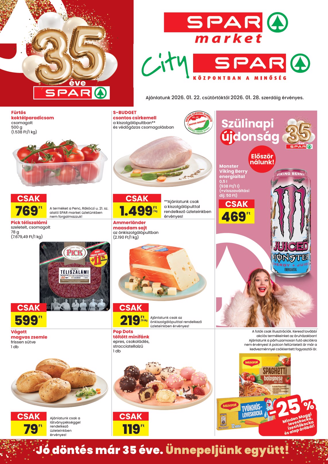 spar - SPAR - Market, City akciós újság, érvényes 01.22. - 01.28.