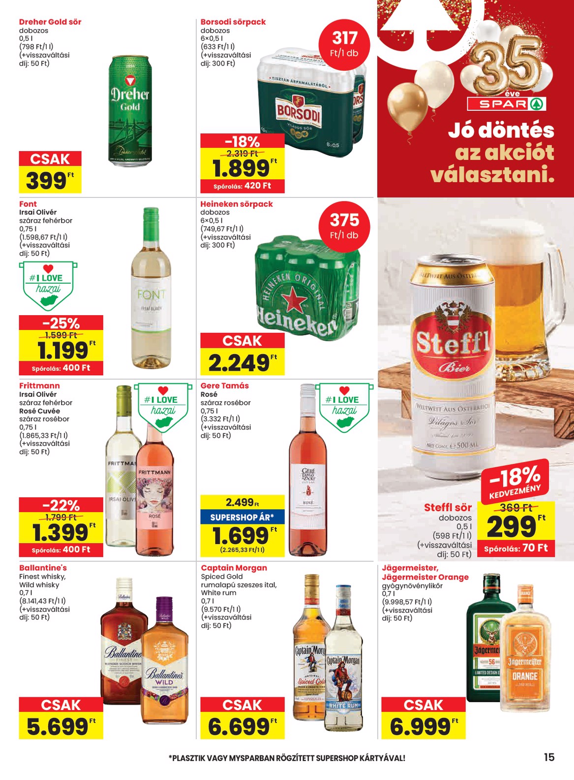 spar - SPAR akciós újság, érvényes 01.22. - 01.28. - page: 15
