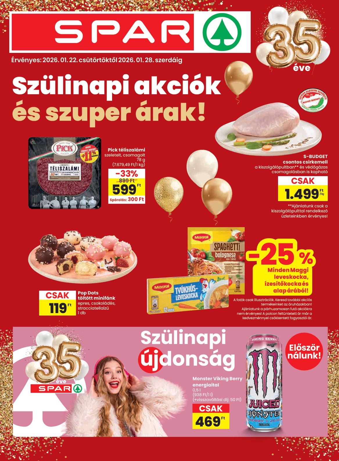 spar - SPAR akciós újság, érvényes 01.22. - 01.28. - page: 1