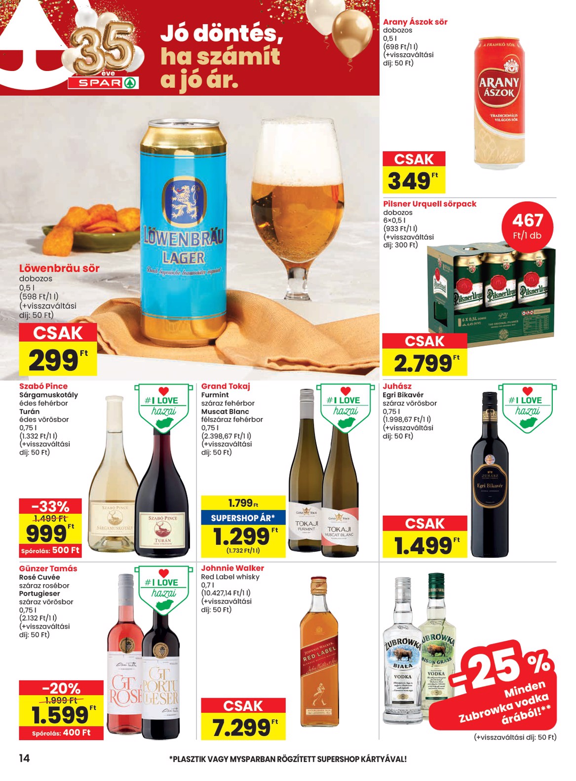 spar - SPAR akciós újság, érvényes 01.29. - 02.04. - page: 14