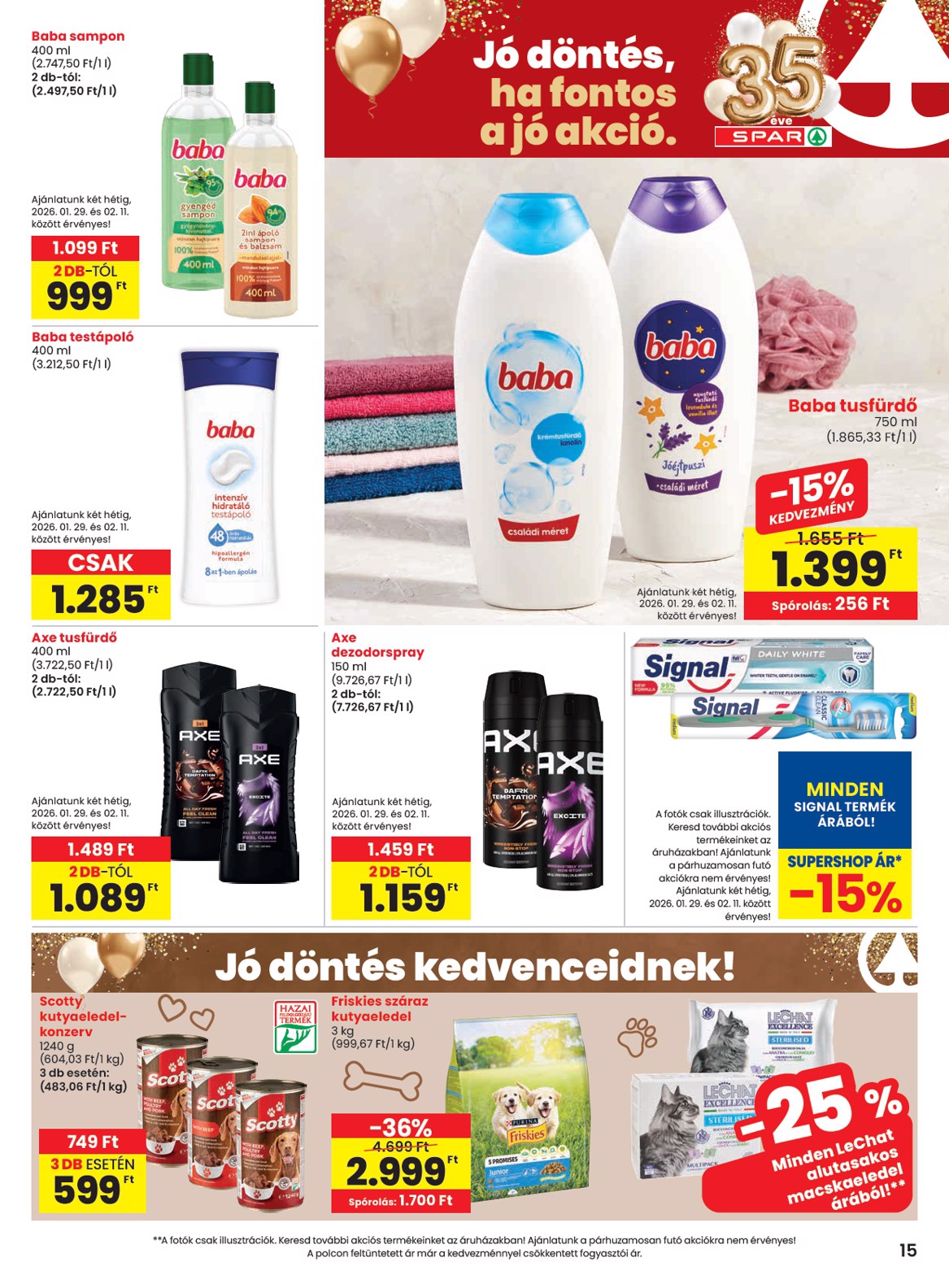 spar - SPAR akciós újság, érvényes 01.29. - 02.04. - page: 15