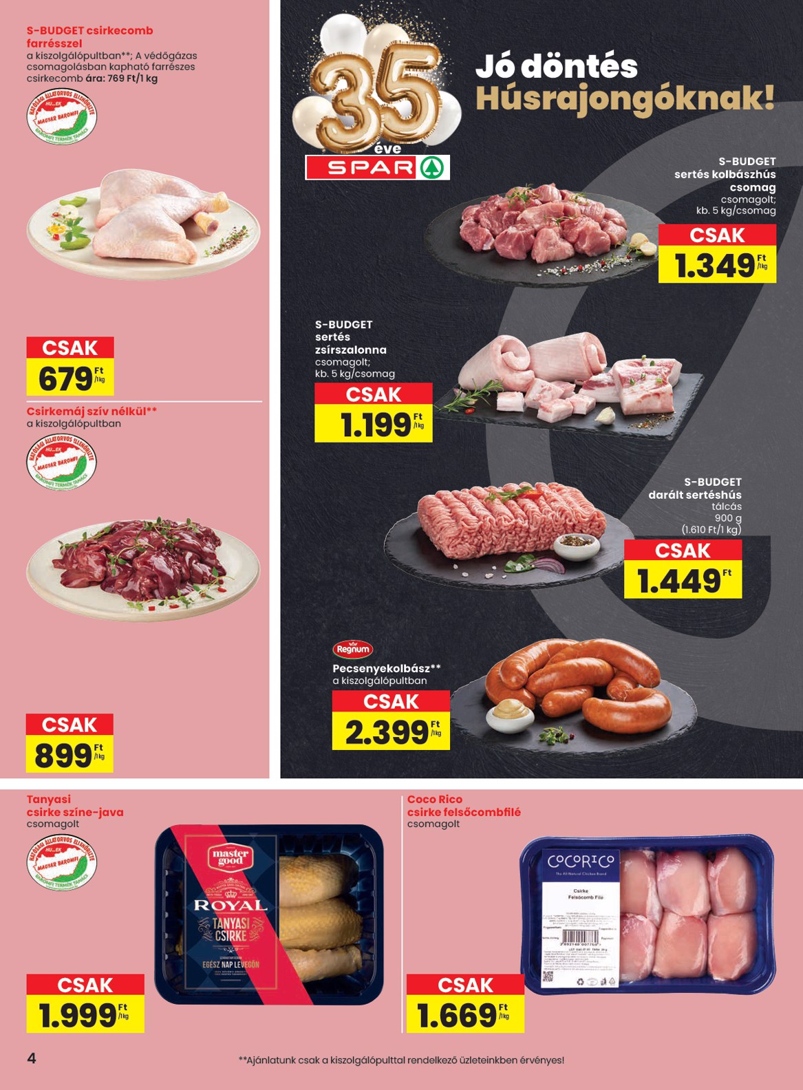 spar - SPAR akciós újság, érvényes 01.29. - 02.04. - page: 4