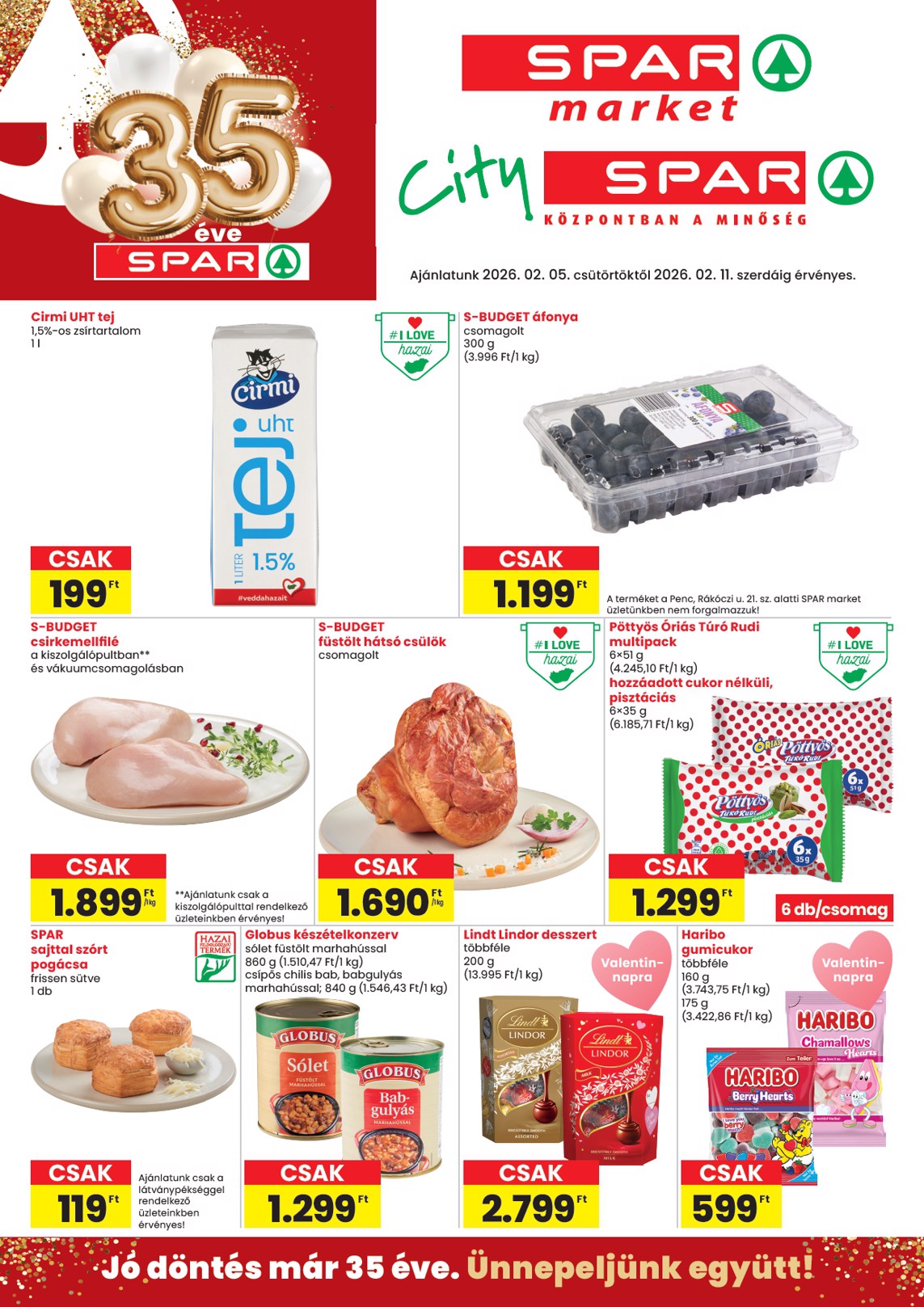 spar - SPAR - Market, City akciós újság, érvényes 2026.02.05. - 2026.02.11.