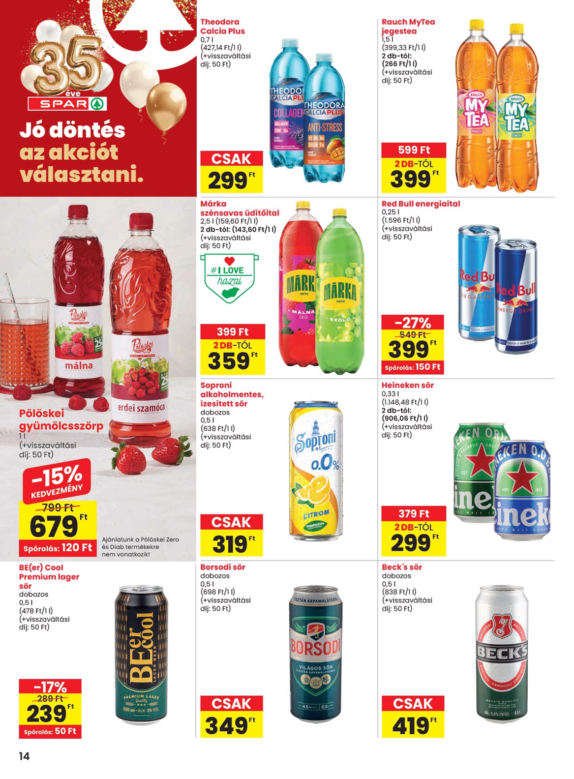 spar - SPAR akciós újság, érvényes 2026.02.12. - 2026.02.18. - page: 14