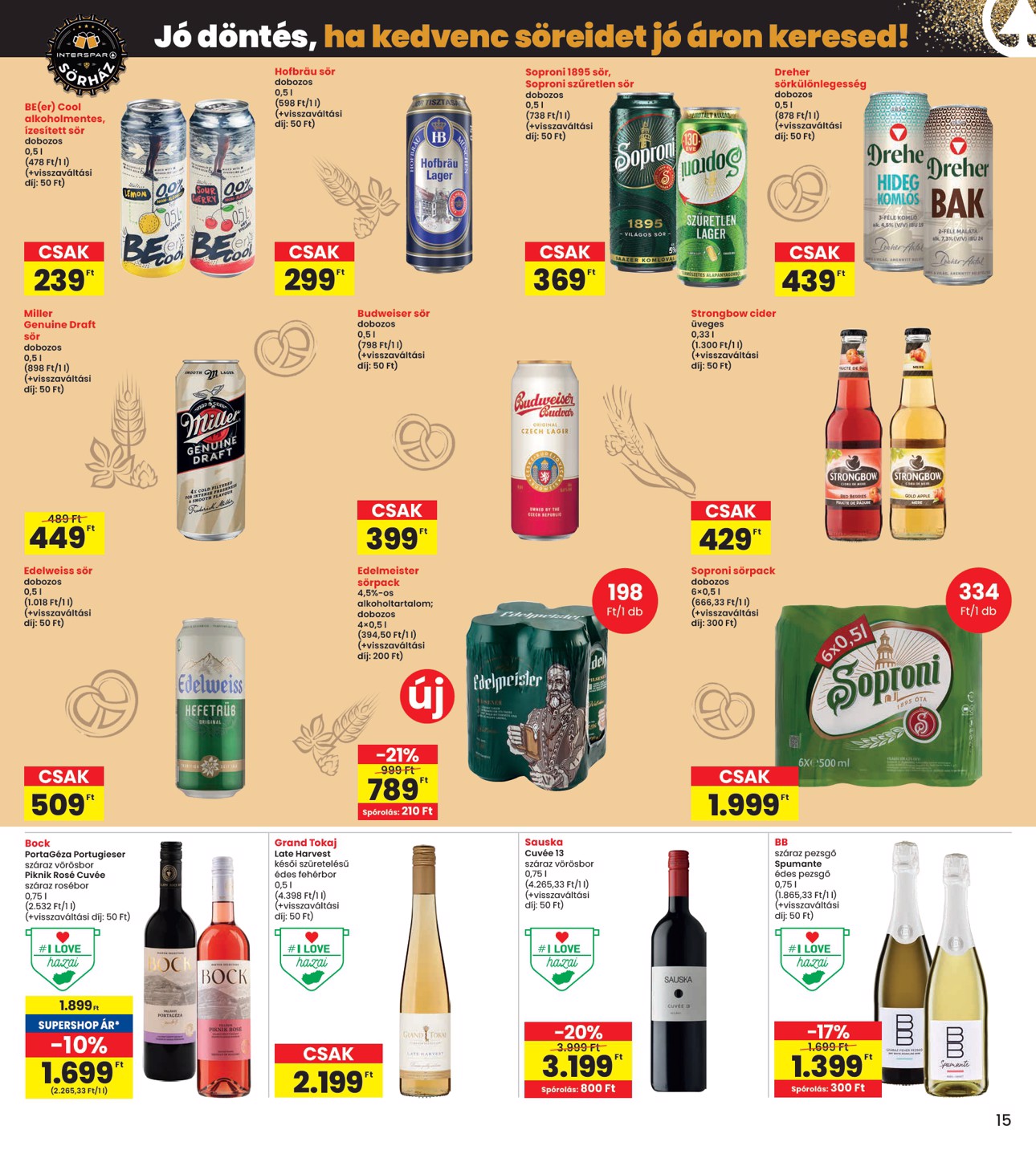 spar - INTERSPAR akciós újság, érvényes 2026.02.19. - 2026.02.25. - page: 15