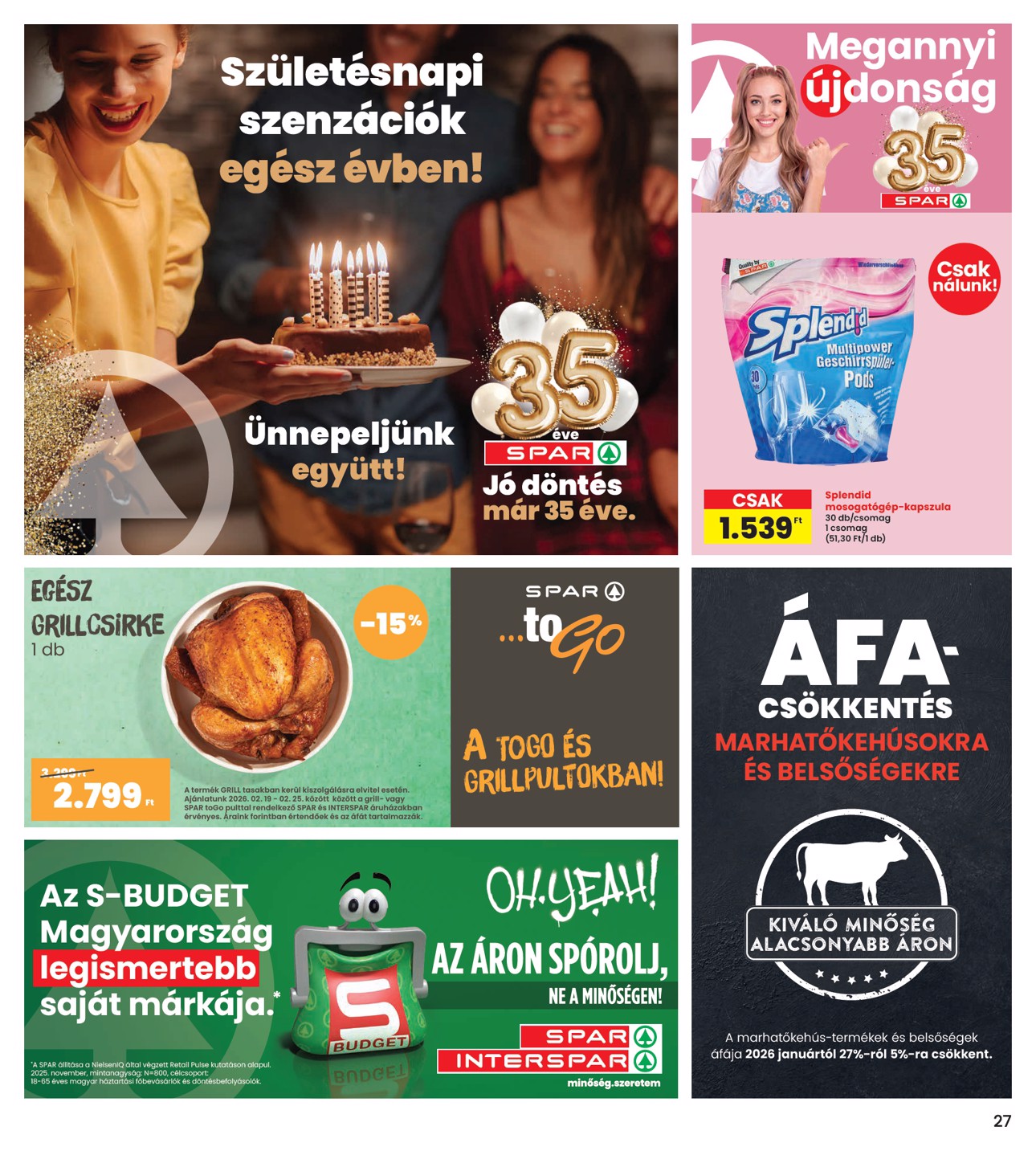 spar - INTERSPAR akciós újság, érvényes 2026.02.19. - 2026.02.25. - page: 27