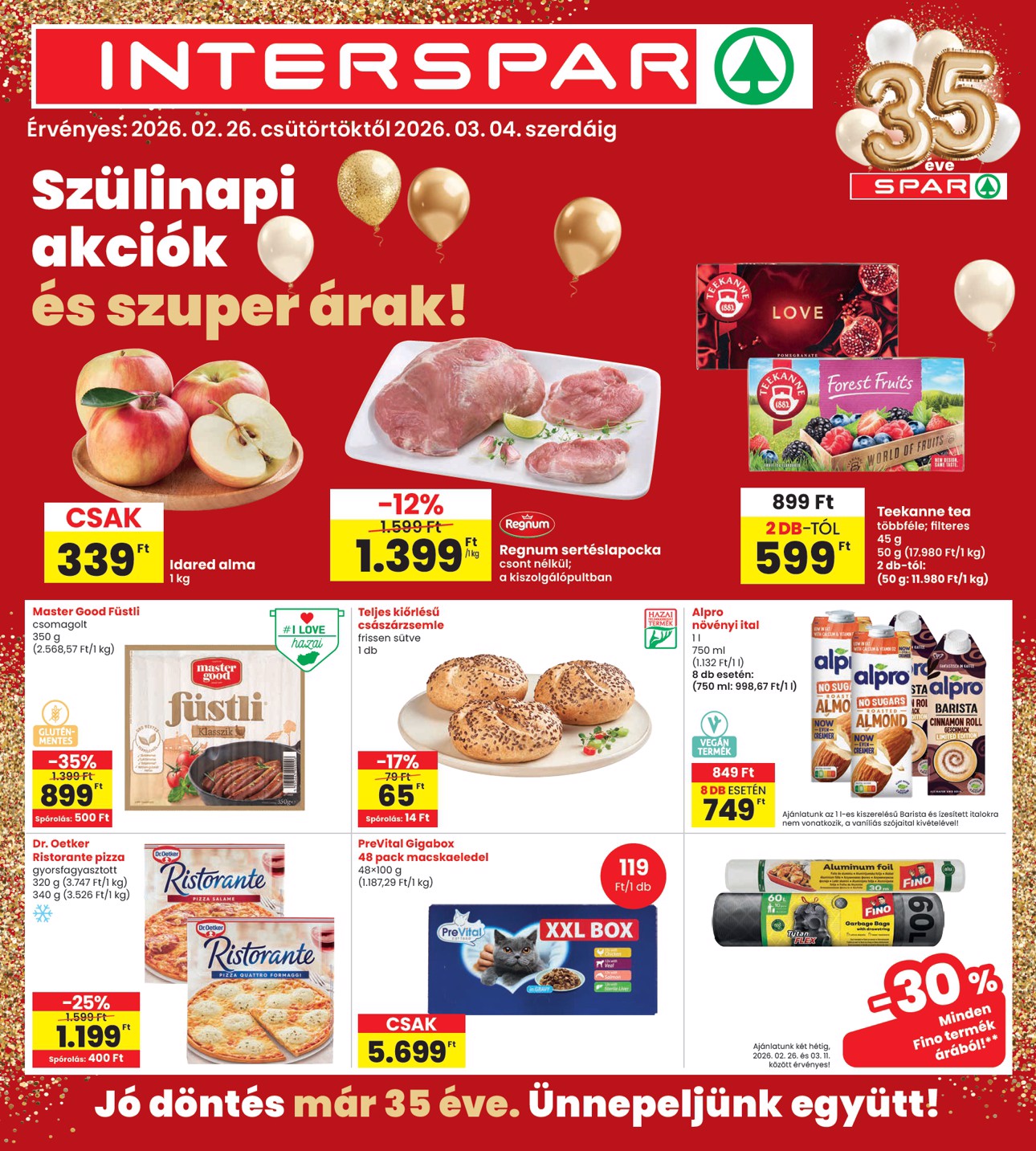 spar - INTERSPAR akciós újság, érvényes 2026.02.26. - 2026.03.04. - page: 1
