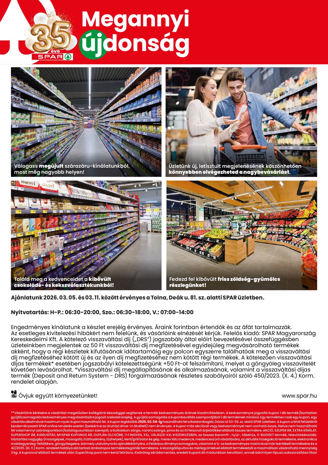 spar - SPAR - Tolna üzlet megújulás akciós újság, érvényes 2026.03.05. - 2026.03.11. - page: 2