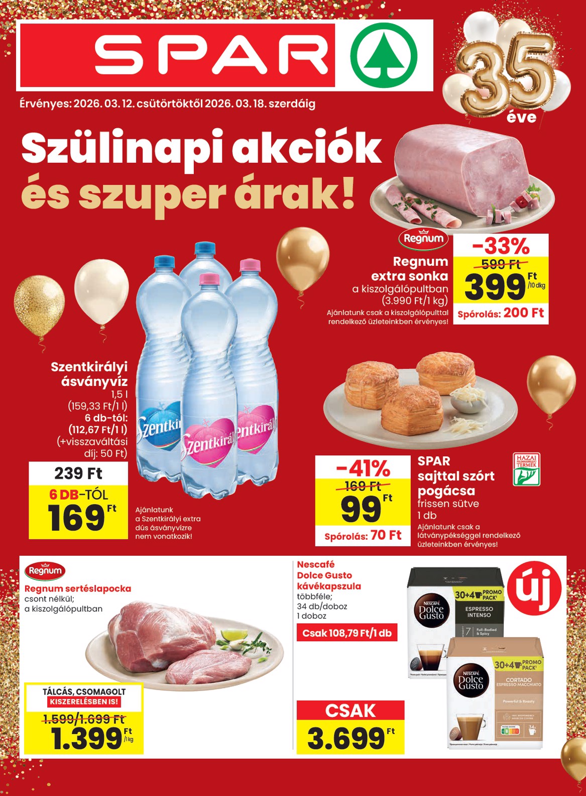 spar - SPAR akciós újság, érvényes 2026.03.12. - 2026.03.18. - page: 1