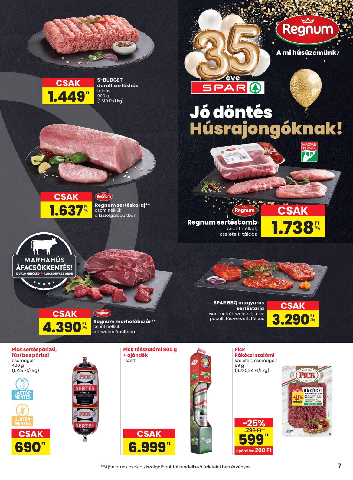 spar - SPAR akciós újság, érvényes 2026.03.12. - 2026.03.18. - page: 7