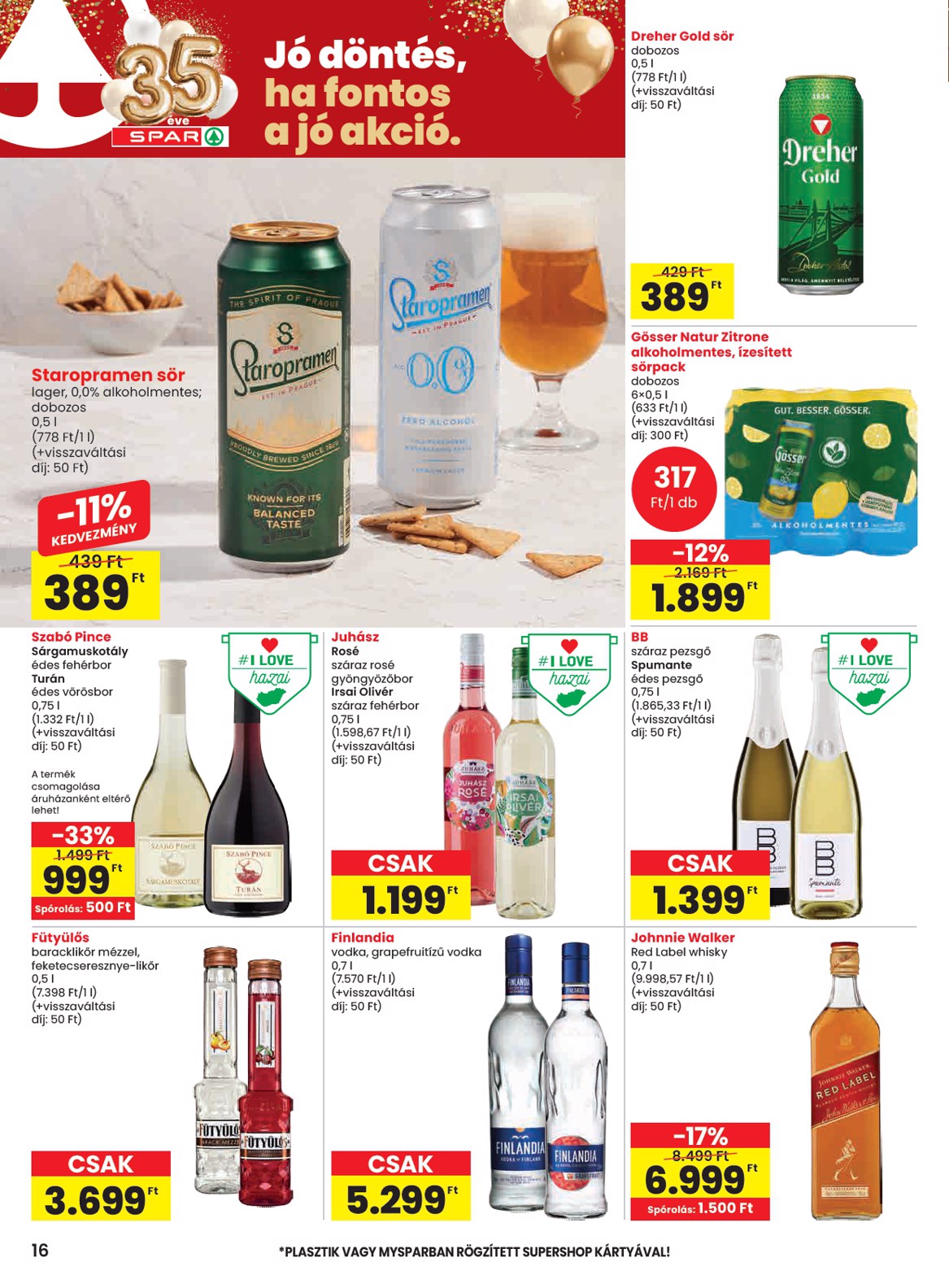 spar - SPAR akciós újság, érvényes 2026.03.19. - 2026.03.25. - page: 16