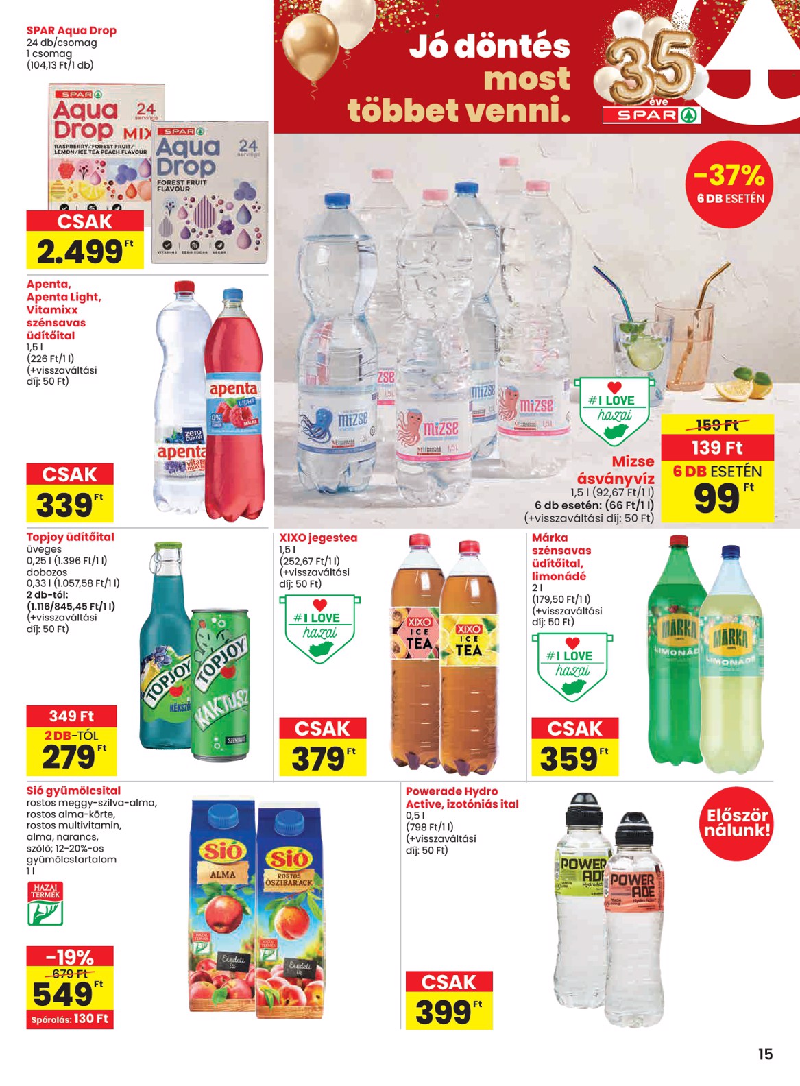 spar - SPAR akciós újság, érvényes 2026.03.19. - 2026.03.25. - page: 15