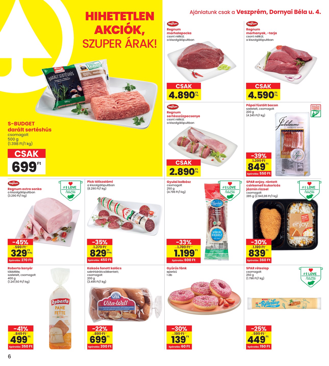 spar - INTERSPAR - Veszprém üzlet megújulás akciós újság, érvényes 2026.03.26. - 2026.04.04. - page: 6