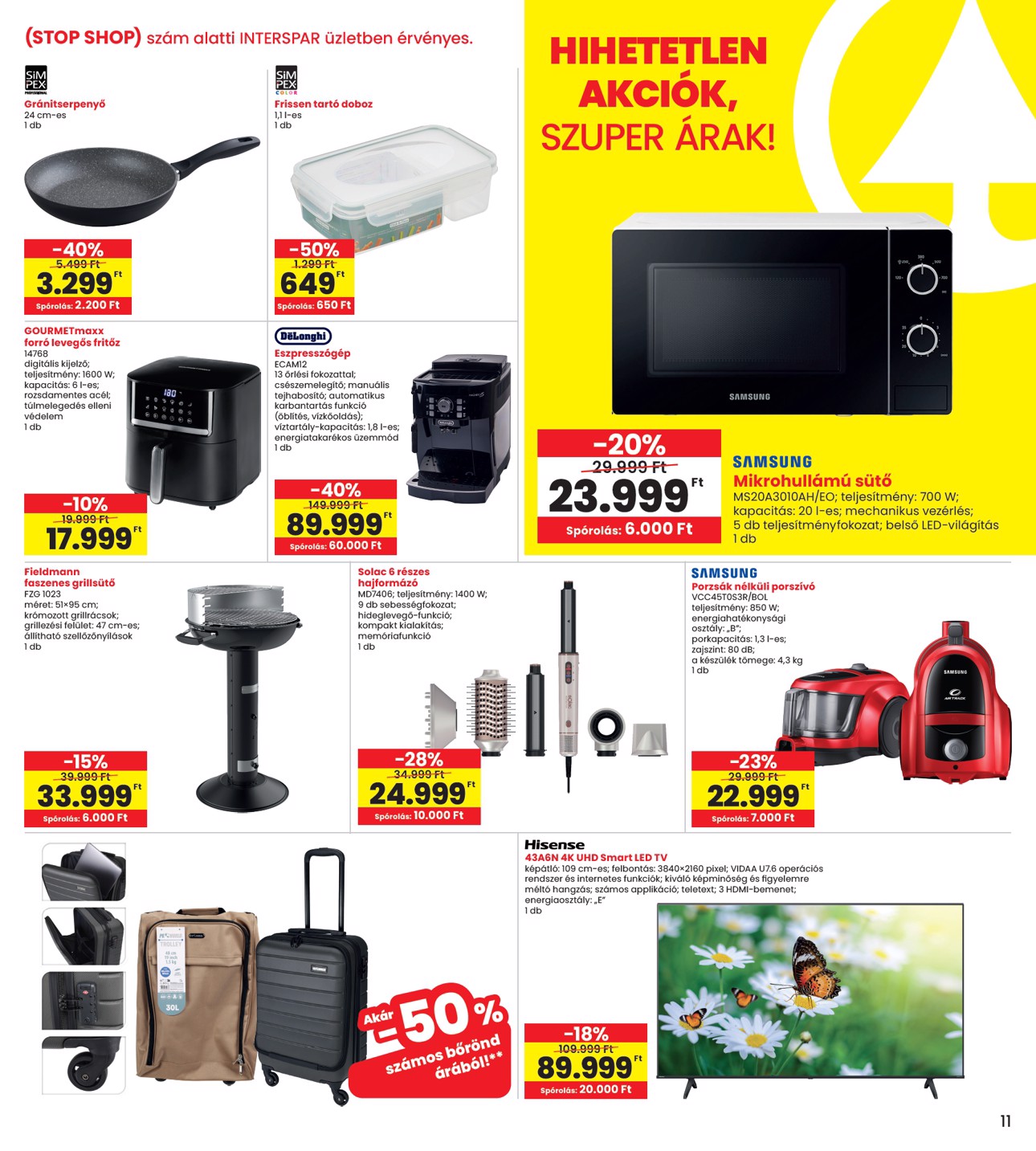 spar - INTERSPAR - Veszprém üzlet megújulás akciós újság, érvényes 2026.03.26. - 2026.04.04. - page: 11
