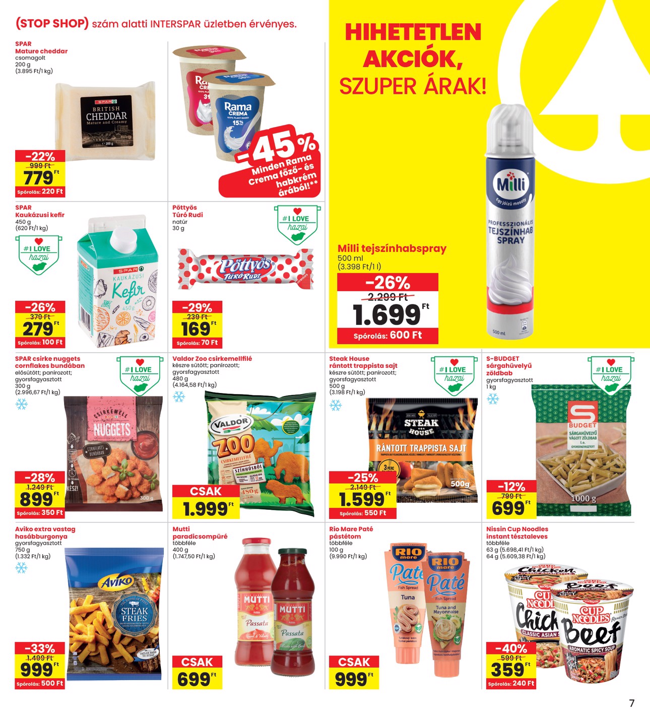 spar - INTERSPAR - Veszprém üzlet megújulás akciós újság, érvényes 2026.03.26. - 2026.04.04. - page: 7